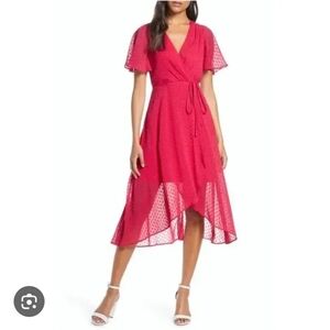 2 for $40 🩷 Super Flirty Pink Wrap Dress - 2X